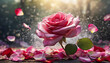 Róża, abstrakcyjny makro kwiat , tapeta