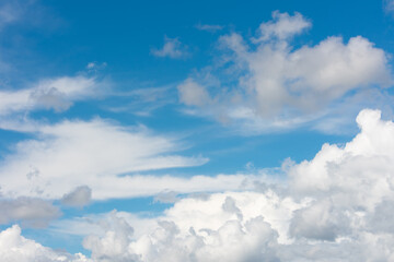 Wall Mural - abstract atmosphere background, blue sky with clouds, copy space