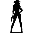 © OceanArt - Girl In Cowboy Outfit Silhouette
