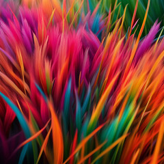 Poster - colorful grass illustration background