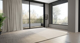 Fototapeta  - modern empty interior. 3d render, mock up for furniture placement