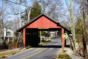 Wall Mural -  Scarborough covered bridge.