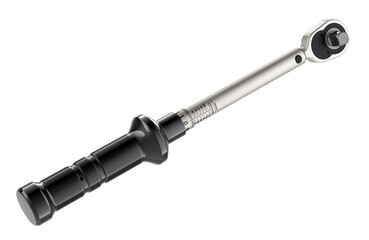 Poster - Mechanical Torque Wrench, 3D rendering isolated on transparent background