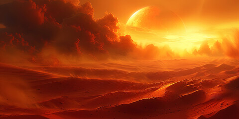 The endless and mysterious deserts, shrouded in sand storms and hot wind, like the world of endles