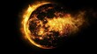 Solar Eclipse. The moon moving in front of the sun. Solar Eclipse. The moon moving in front of the sun.