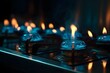 Close up shot of blue fire from domestic kitchen stove top Gas cooker with burning flames of propane gas Gas supply chain and news Global gas crisis and price rise. Generative AI