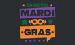 © scoutori - Mardi Gras Carnival in New Orleans. Fat Tuesday. Traditional holiday, celebration annual. Folk festival, costume masquerade, fun party. Carnival mask. Poster, card, banner and background. Vector