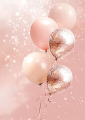 Wall Mural - pink christmas balls