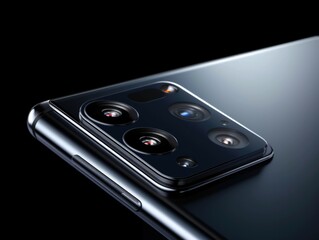 Poster - Smartphone design from the camera side. Generative AI.