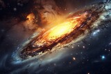 Fototapeta Kosmos - Stunning galaxy illustration Showcasing the vastness and beauty of the universe