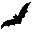 © ALESSANDRO - Bat silhouette design as halloween illustration in black, scary vector with transparent background, dark illustration for halloween
