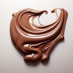 Wall Mural - chocolate splash on the white background