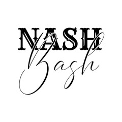 Nash Bash Vector Design on White Background