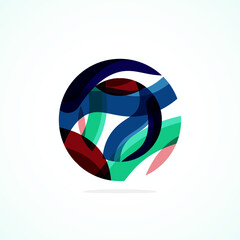 Poster - Abstract circle logo - minimalist emblem, timeless and universal shape of circle. Unique logo represent range of brands and concepts, encapsulating simplicity and creativity in single, iconic image