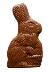 mild chocolate easter bunny isolated