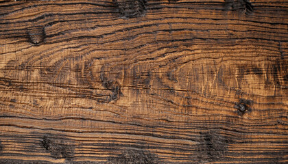 Wall Mural - burnt oak wood texture background, burned hardwood surface