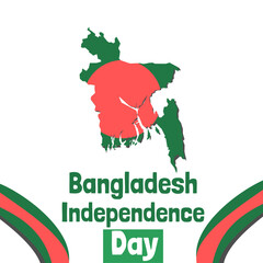 Wall Mural - Bangladesh independence day celebration vector illustration