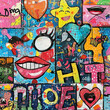 Pop Art doodles and stickers creating a vibrant collage of Pop Art expressions