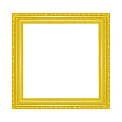 Canvas Print - The gold frame on the white background