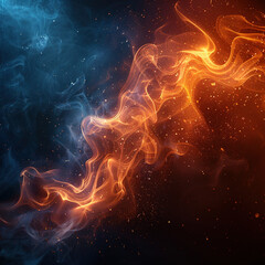 Poster - abstract fire smoke