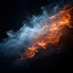 Poster - abstract fire smoke