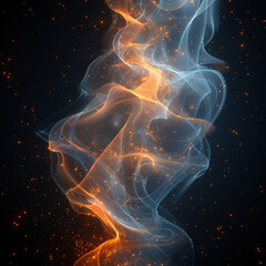 Poster - abstract fire smoke