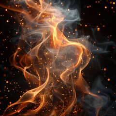 Poster - abstract fire smoke