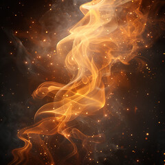 Poster - abstract fire smoke