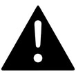 Black line Exclamation mark in triangle symbol icon outline hazard warning sign, careful, attention, danger warning sign. Vector Illustration