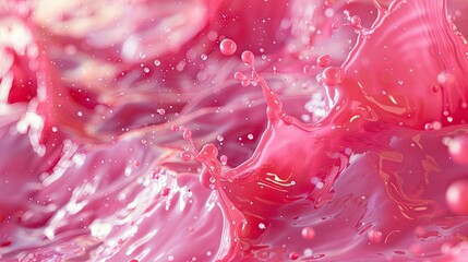 Wall Mural - Pink splash texture. Generative AI