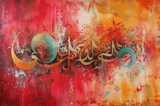 calligraphy art containing a beautiful peace message