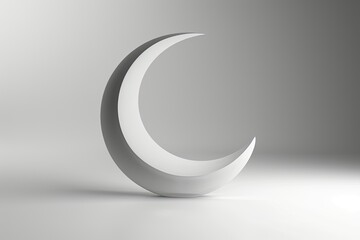 Poster - minimalist depiction of the crescent moon, the symbol of Ramadan.