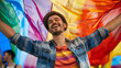 © Simon C - LGBT man celebatring inclusivity and diversity during the gay pride