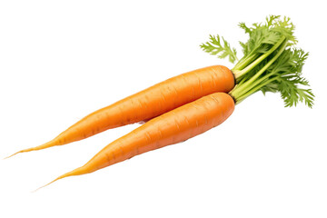 Poster - two fresh carrots neatly arranged on top of one another, showcasing their vibrant colors and natural