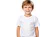 © Usama - A young boy is captured wearing a white shirt and black pants, showcasing his simple and classic attire. on a White or Clear Surface PNG Transparent Background.