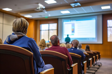 Canvas Print - a seminar being held by a credit union on the benefits of credit-building loans with low interest rates. 