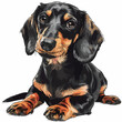 Dachshund dog. Vector illustration of a dachshund dog.