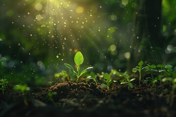 Poster - A slide Background showcasing the beauty and uniqueness of life. Nature and biodiversity. Background image. Created with Generative AI technology
