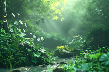 Poster - A slide Background showcasing the beauty and uniqueness of life. Nature and biodiversity. Background image. Created with Generative AI technology