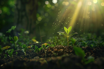 Poster - A slide Background showcasing the beauty and uniqueness of life. Nature and biodiversity. Background image. Created with Generative AI technology