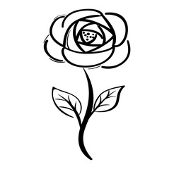 Canvas Print - hand draw rose