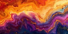 Vibrant Swirls In Abstract Acrylic Pour Capture Fluid Art's Dynamic Essence