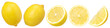 © natthapol - lemon fruit, slice and half isolated, Fresh and Juicy Lemon, transparent png, PNG format