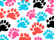 Cute pattern with dog faces and bones