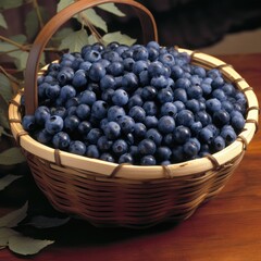 Canvas Print - blueberries in a basket