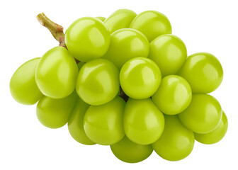 Poster - green Grape bunch, isolated on white background, full depth of field