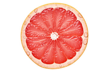 Wall Mural - Half of grapefruit in water drops isolated on transparent background.