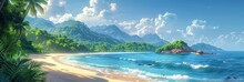 Coastal Dream Summer Abstract Background, Banner Image For Website, Background, Desktop Wallpaper
