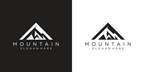 Wall Mural - Mountain Logo Template. Vector Illustration
