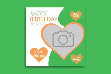 birth day social media post design,birth day banner design,birth day design